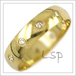Snubní prsteny LSP 1668 žluté zlato s diamanty