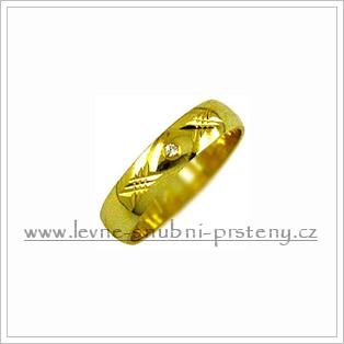 Snubní prsteny LSP 1692z žluté zlato se zirkony