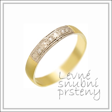 Snubní prsteny LSP 1724 kombinované zlato