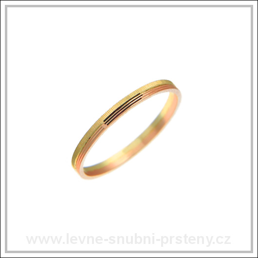 Snubní prsteny LSP 1842 kombinované zlato