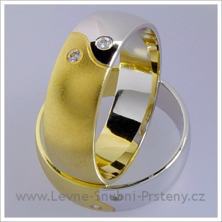 Snubní prsteny LSP 1848 kombinované zlato