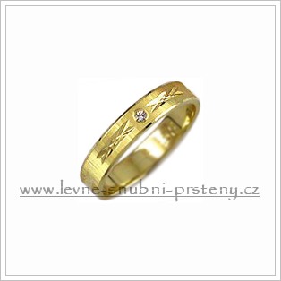 Snubní prsteny LSP 1889 žluté zlato s diamanty