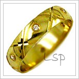 Snubní prsteny LSP 1982z žluté zlato se zirkony