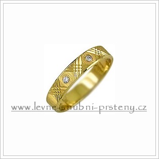 Snubní prsteny LSP 1998 žluté zlato s diamanty