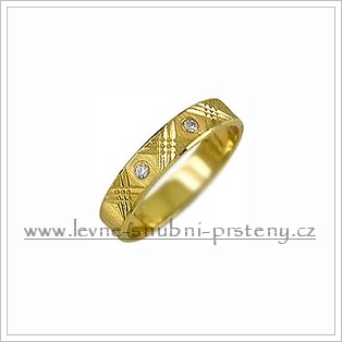 Snubní prsteny LSP 1998z žluté zlato se zirkony