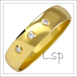 Snubní prsteny LSP 2031 žluté zlato s diamanty