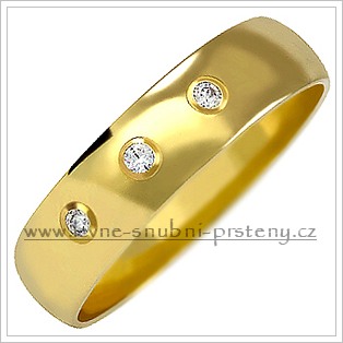 Snubní prsteny LSP 2031z žluté zlato se zirkony