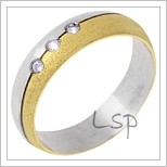 Snubní prsteny LSP 2090 kombinované zlato