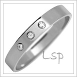 Snubní prsteny LSP 2129b bílé zlato