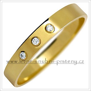 Snubní prsteny LSP 2129z žluté zlato se zirkony
