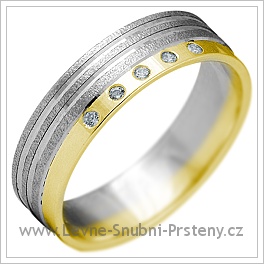 Snubní prsteny LSP 2142k kombinované zlato