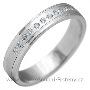 Snubní prsteny LSP 2158b bílé zlato