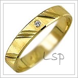 Snubní prsteny LSP 2177 žluté zlato s diamanty