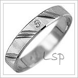 Snubní prsteny LSP 2177b bílé zlato