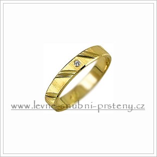 Snubní prsteny LSP 2177z žluté zlato se zirkony