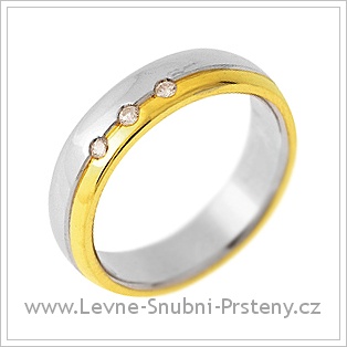 Snubní prsteny LSP 2184 - kombinované zlato