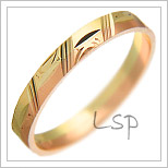Snubní prsteny LSP 2193 kombinované zlato