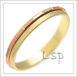 Snubní prsteny LSP 2242 kombinované zlato