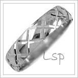 Snubní prsteny LSP 2244b bílé zlato