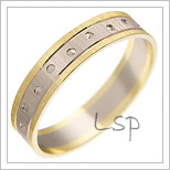Snubní prsteny LSP 2284 kombinované zlato