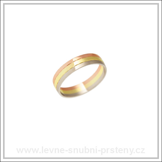 Snubní prsteny LSP 2285 kombinované zlato