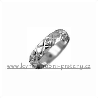 Snubní prsteny LSP 2340b bílé zlato
