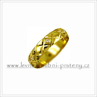 Snubní prsteny LSP 2340z žluté zlato se zirkony
