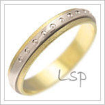 Snubní prsteny LSP 2360 kombinované zlato