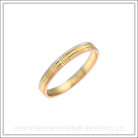 Snubní prsteny LSP 2385 kombinované zlato