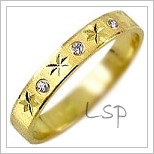 Snubní prsteny LSP 2396 žluté zlato s diamanty