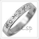 Snubní prsteny LSP 2396b bílé zlato