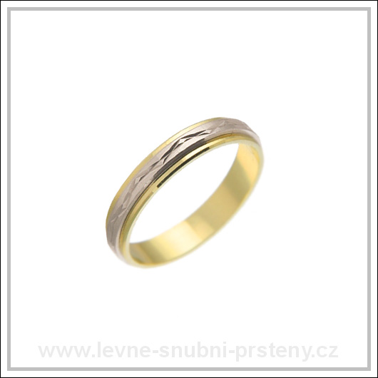 Snubní prsteny LSP 2405 kombinované zlato