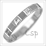 Snubní prsteny LSP 2406b bílé zlato
