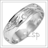 Snubní prsteny LSP 2414bz bílé zlato