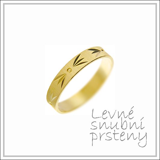 Snubní prsteny LSP 2425 žluté zlato