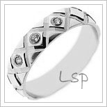 Snubní prsteny LSP 2429b bílé zlato