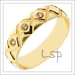 Snubní prsteny LSP 2429z žluté zlato se zirkony