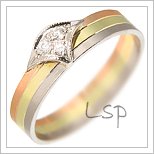 Snubní prsteny LSP 2452 kombinované zlato