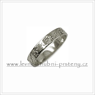 Snubní prsteny LSP 2457b bílé zlato