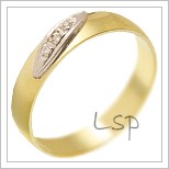 Snubní prsteny LSP 2461 žluté zlato