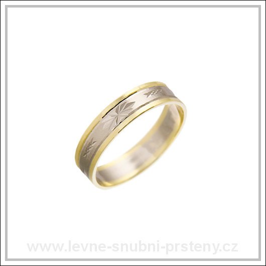 Snubní prsteny LSP 2475 kombinované zlato