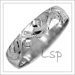 Snubní prsteny LSP 2478b bílé zlato