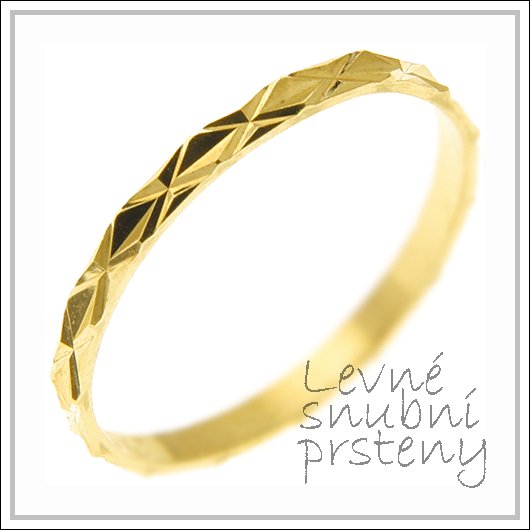 Snubní prsteny LSP 2524 žluté zlato