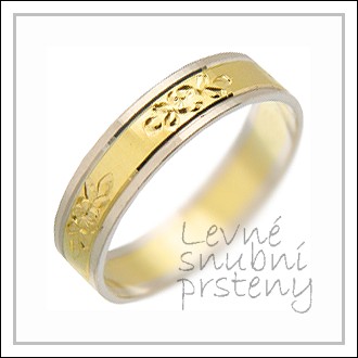 Snubní prsteny LSP 2533 kombinované zlato
