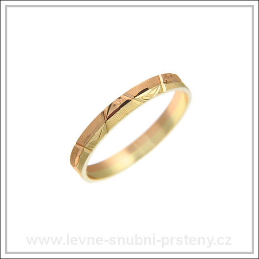 Snubní prsteny LSP 2552 kombinované zlato