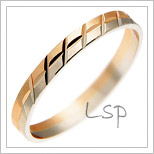 Snubní prsteny LSP 2585 kombinované zlato
