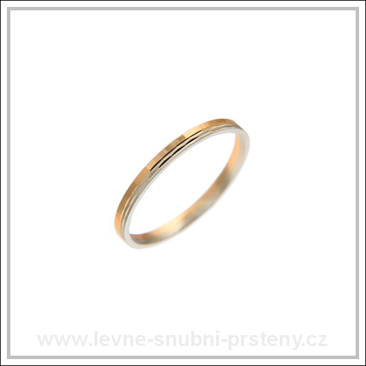 Snubní prsteny LSP 2622 kombinované zlato