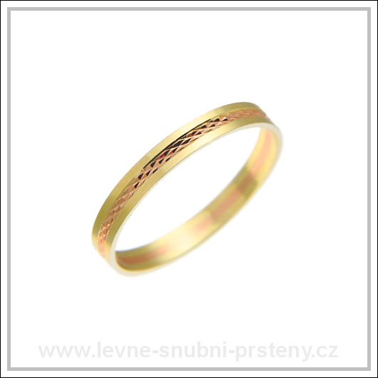 Snubní prsteny LSP 2662 kombinované zlato