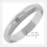 Snubní prsteny LSP 2663b bílé zlato
