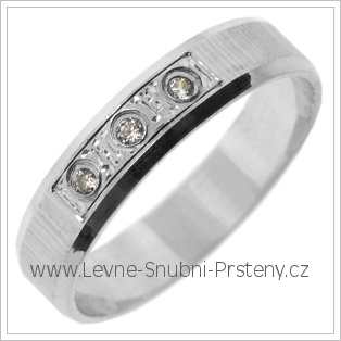Snubní prsteny LSP 2725b bílé zlato